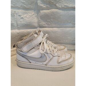 Nike Shoes Youth 5.5Y Court Borough MID 2 CD7782-109 White/Grey Sneakers